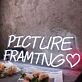 Picture Framing White Neon Sign