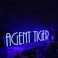 Agent Tiger Blue Neon Sign
