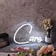 Caro White Neon Sign