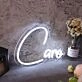 Caro White Neon Sign