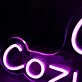 Cute Cozy And Comfy Pink Neon Sign