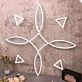 Symmetrical Aesthetic Pattern White Neon Sign