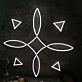 Symmetrical Aesthetic Pattern White Neon Sign