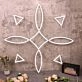 Symmetrical Aesthetic Pattern White Neon Sign