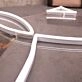 Symmetrical Aesthetic Pattern White Neon Sign