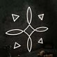 Symmetrical Aesthetic Pattern White Neon Sign