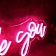 Thank You Red Neon Sign
