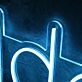 Identity Blue Neon Sign