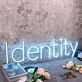 Identity Blue Neon Sign