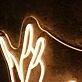 Half Face Formed By Two Beautiful Hands Neon Sign
