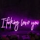 I Fucking Love You Purple Neon Sign