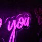 I Fucking Love You Purple Neon Sign