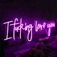 I Fucking Love You Purple Neon Sign
