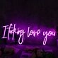 I Fucking Love You Purple Neon Sign