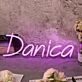 Danica Purple Name Neon Sign