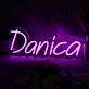 Danica Purple Name Neon Sign