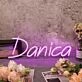 Danica Purple Name Neon Sign