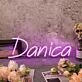 Danica Purple Name Neon Sign