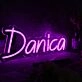 Danica Purple Name Neon Sign