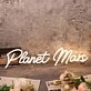 Planet Mars Yellow Neon Sign