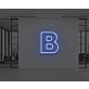 Neon Letter B