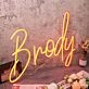 Brody Orange Neon Sign