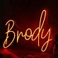 Brody Orange Neon Sign