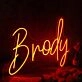 Brody Orange Neon Sign