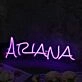 Ariana Purple Name Neon Sign