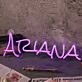 Ariana Purple Name Neon Sign