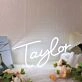 Taylor White Name Neon Sign