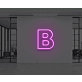 Neon Letter B