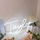Taylor White Name Neon Sign