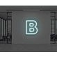 Neon Letter B