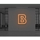 Neon Letter B