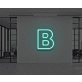 Neon Letter B