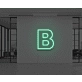 Neon Letter B