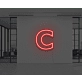Neon Letter C