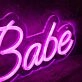 Boss Babe Purple Neon Sign