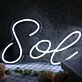 Sol White Neon Sign