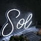 Sol White Neon Sign