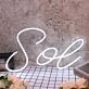 Sol White Neon Sign