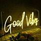 Good Vide Yellow Custom Neon Sign