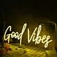 Good Vide Yellow Custom Neon Sign