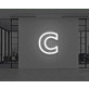 Neon Letter C