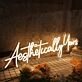 Aethetically Yours Yellow Neon Sign