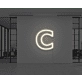 Neon Letter C