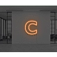 Neon Letter C