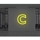Neon Letter C