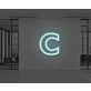 Neon Letter C